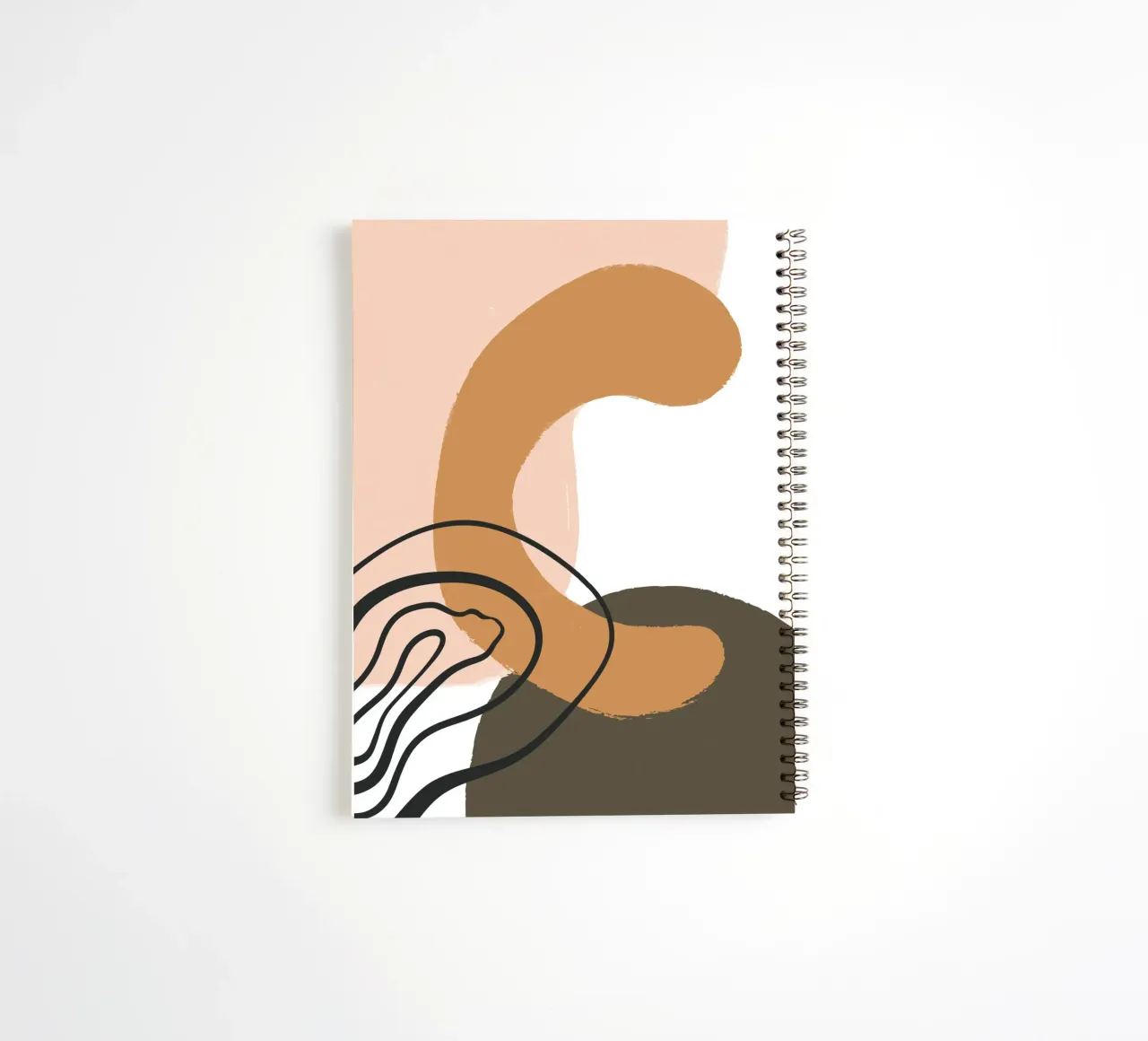 abstract organic lines spiral notebook by vintageshop