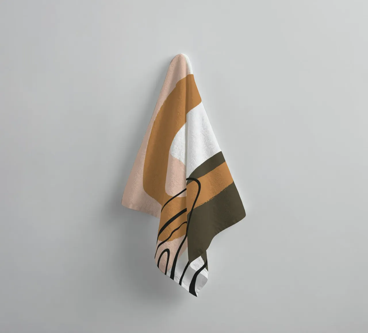 abstract organic lines asciugamano da bagno da vintageshop