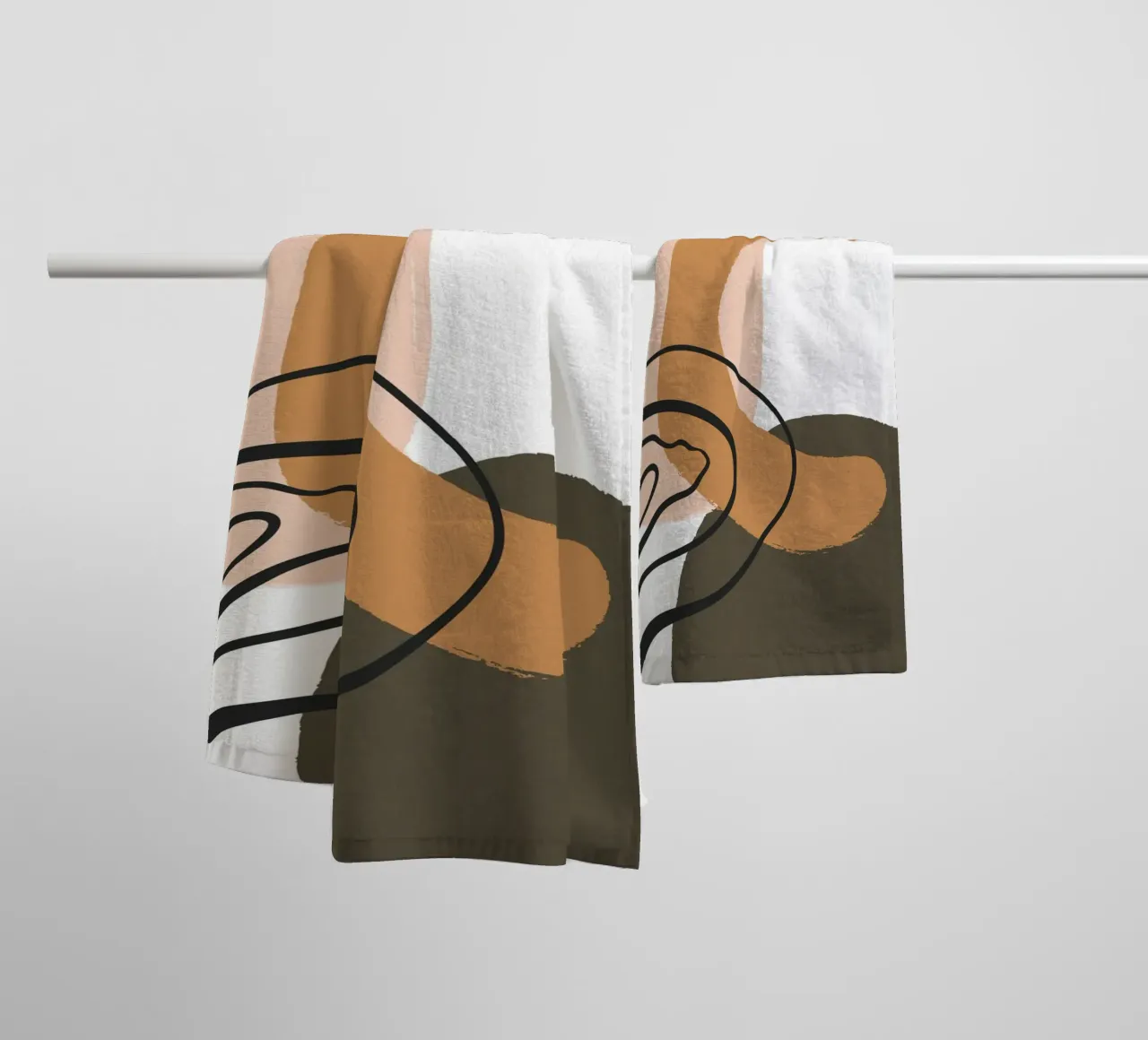 abstract organic lines asciugamano da bagno da vintageshop