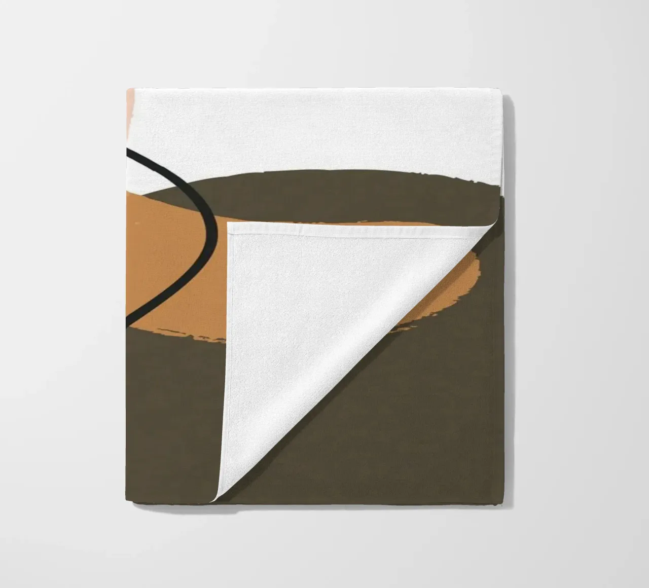 abstract organic lines telo mare da vintageshop