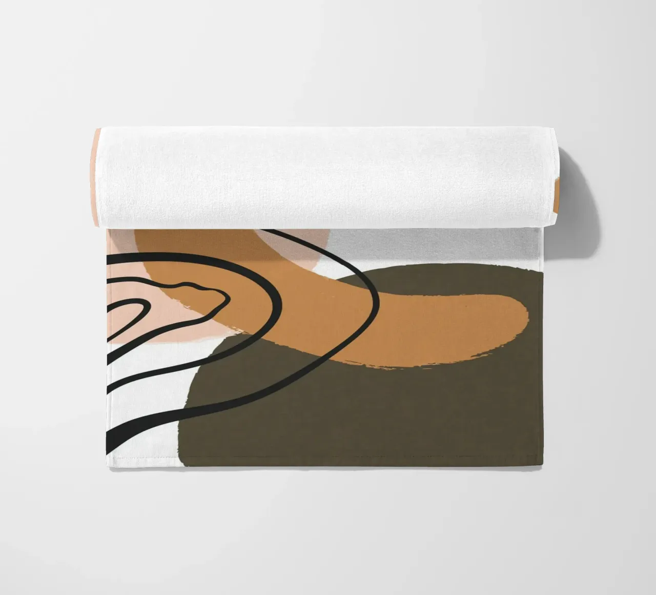 abstract organic lines telo mare da vintageshop