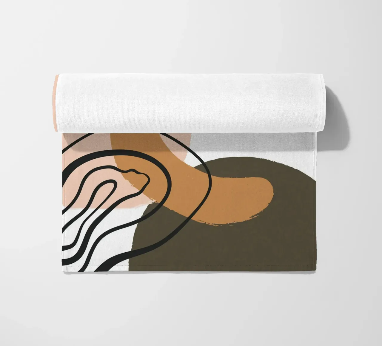 abstract organic lines telo mare da vintageshop