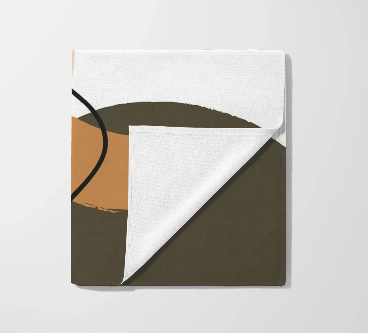 abstract organic lines telo mare da vintageshop
