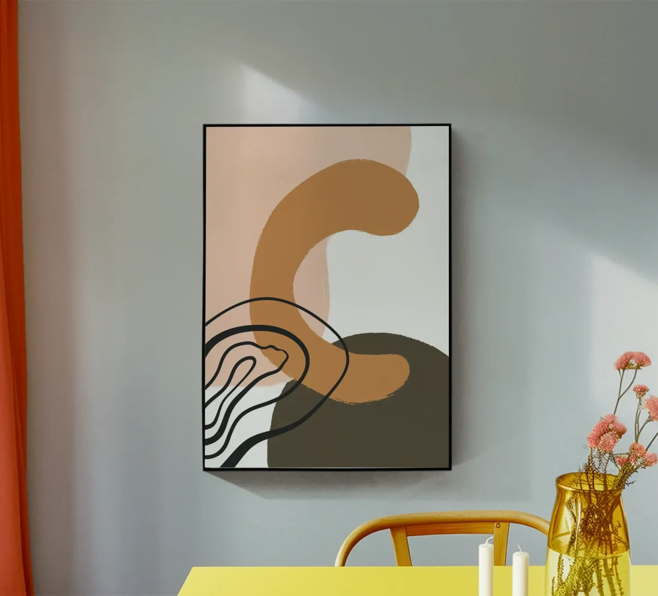 abstract organic lines plexiglass da vintageshop