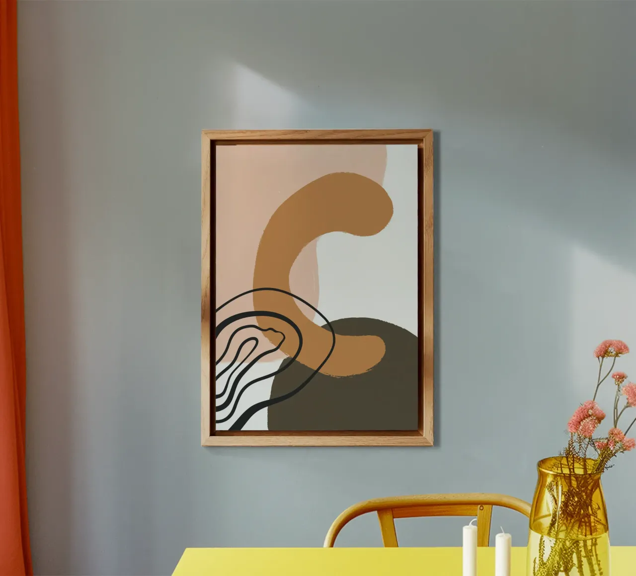 abstract organic lines alu-dibond by vintageshop