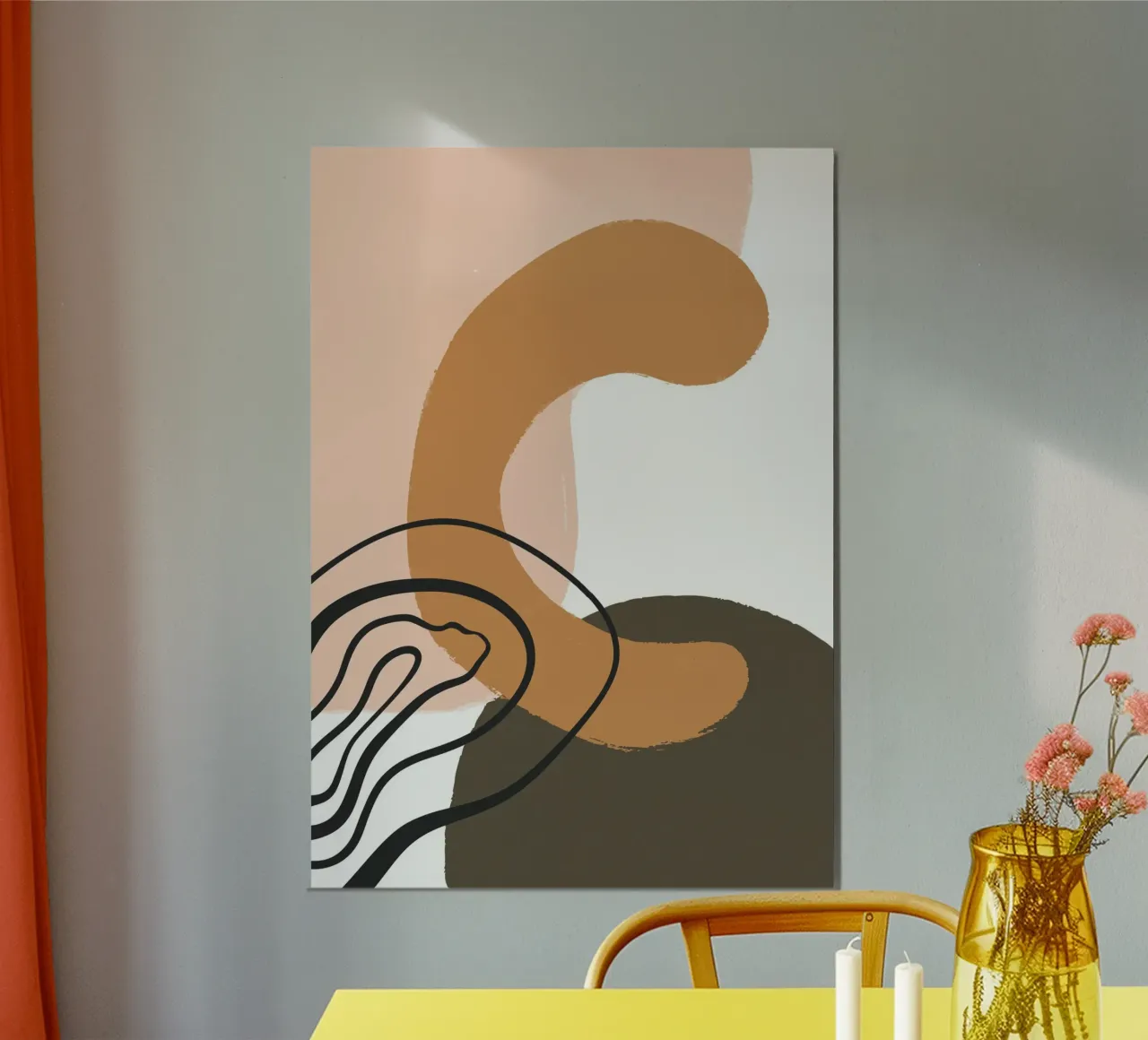 abstract organic lines hahnemühle by vintageshop