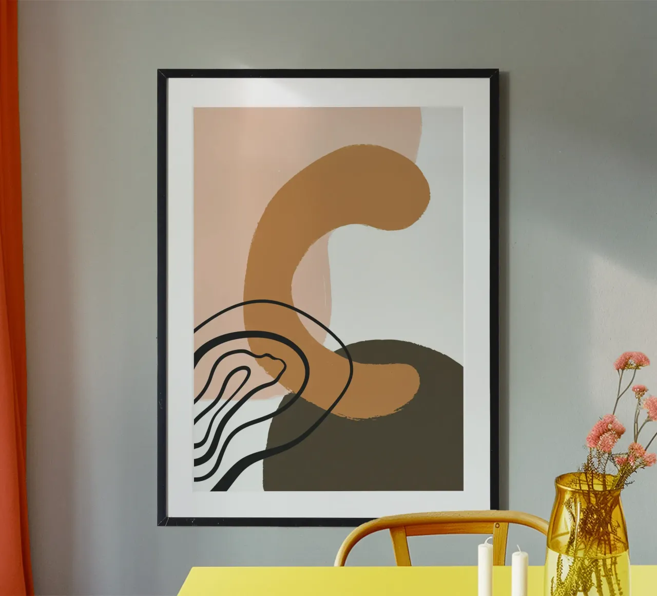 abstract organic lines hahnemühle by vintageshop