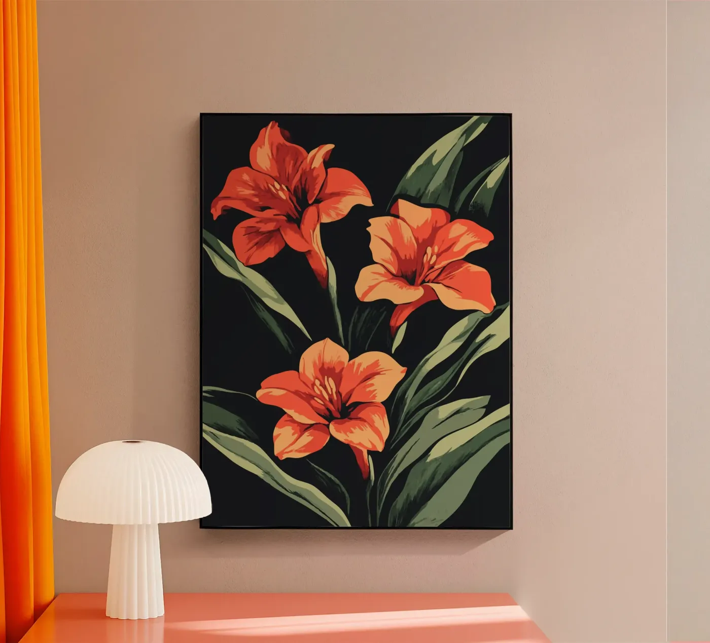 Orange flowers plexiglass da edsonramosart