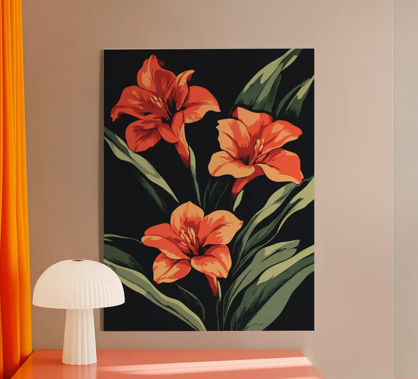 Orange flowers plexiglass da edsonramosart