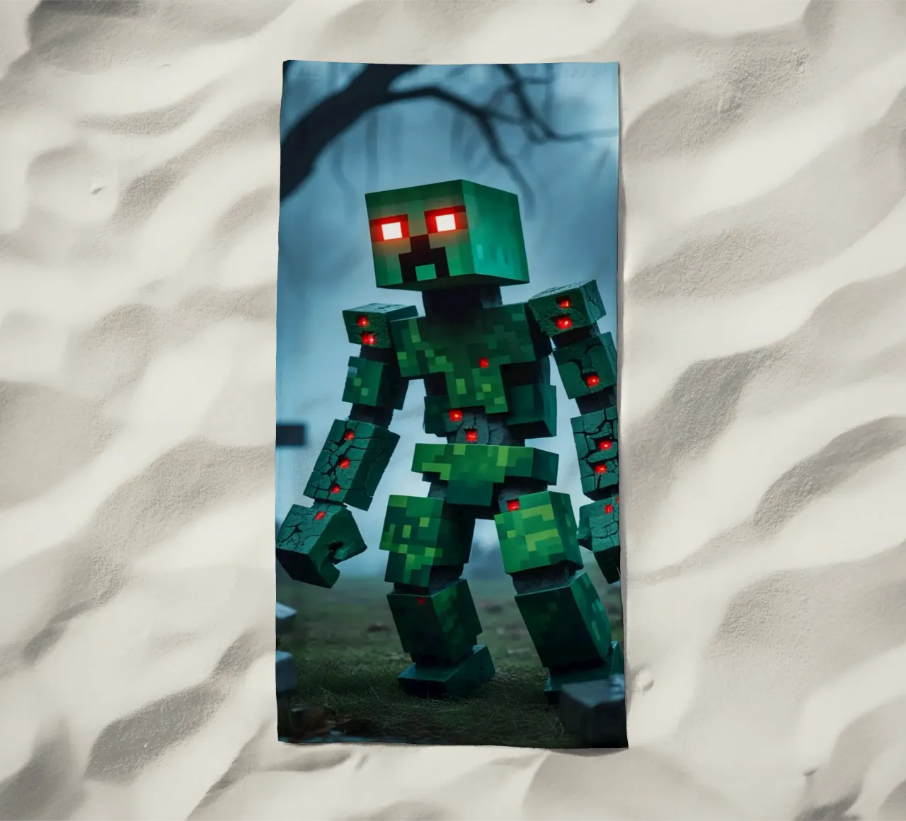 robot delle tenebre telo mare da rock music