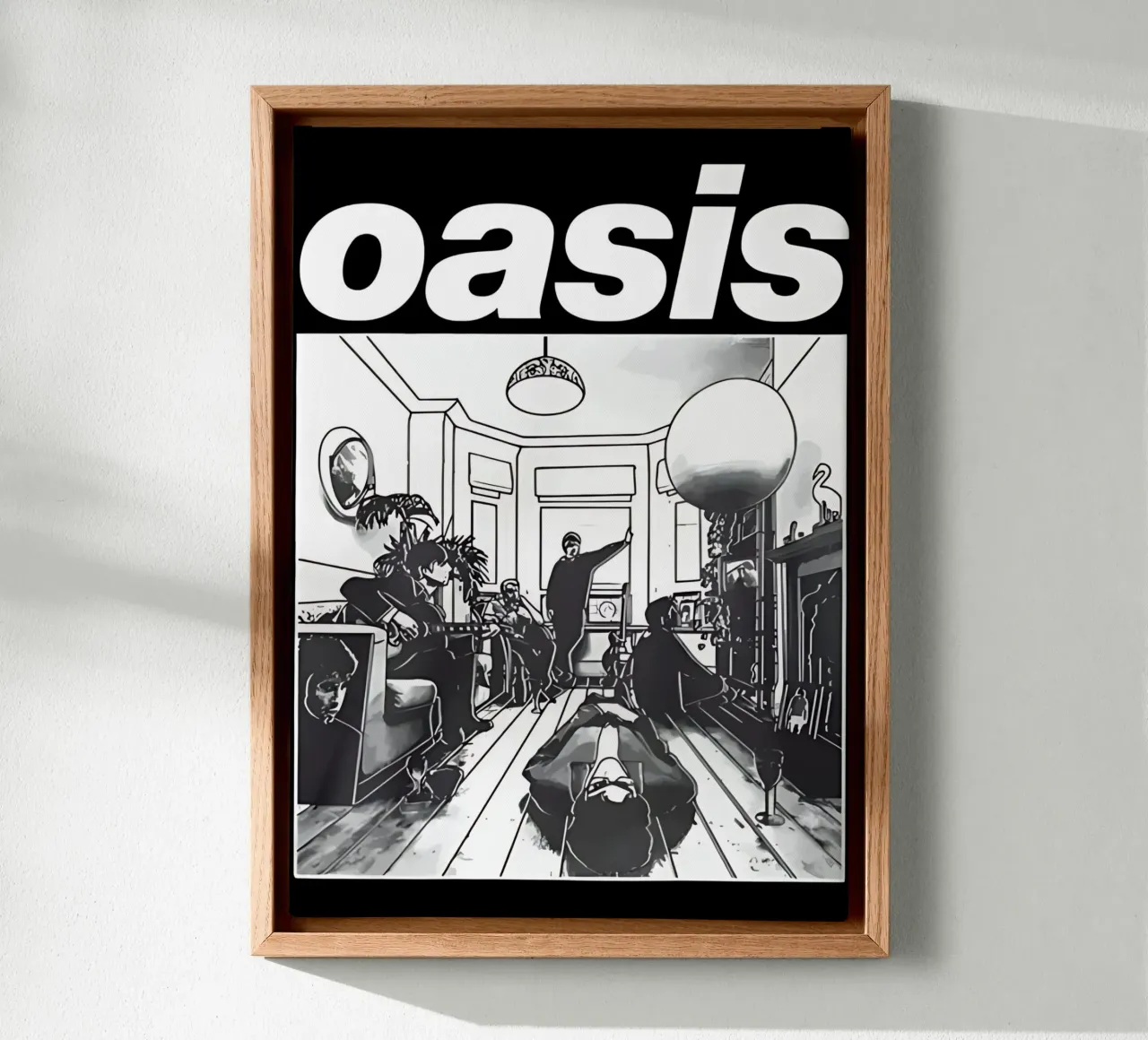 Oasis studio kunstwerk canvas met Baklijst van domherrick1