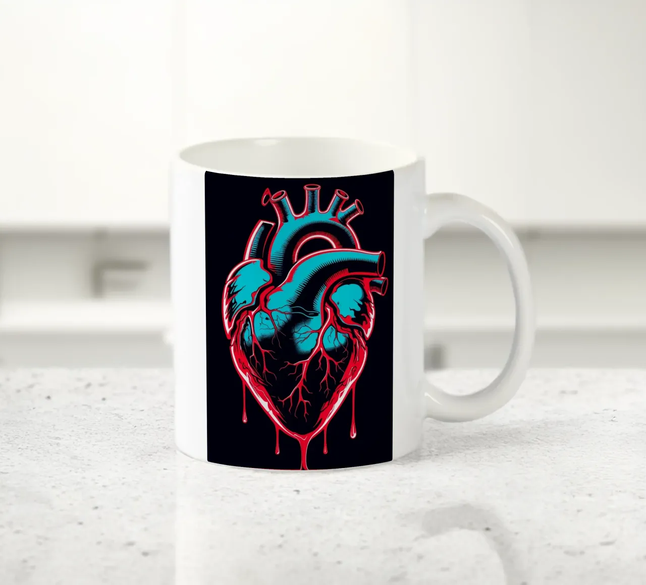 l'oscurità del cuore tazza in ceramica da rock music