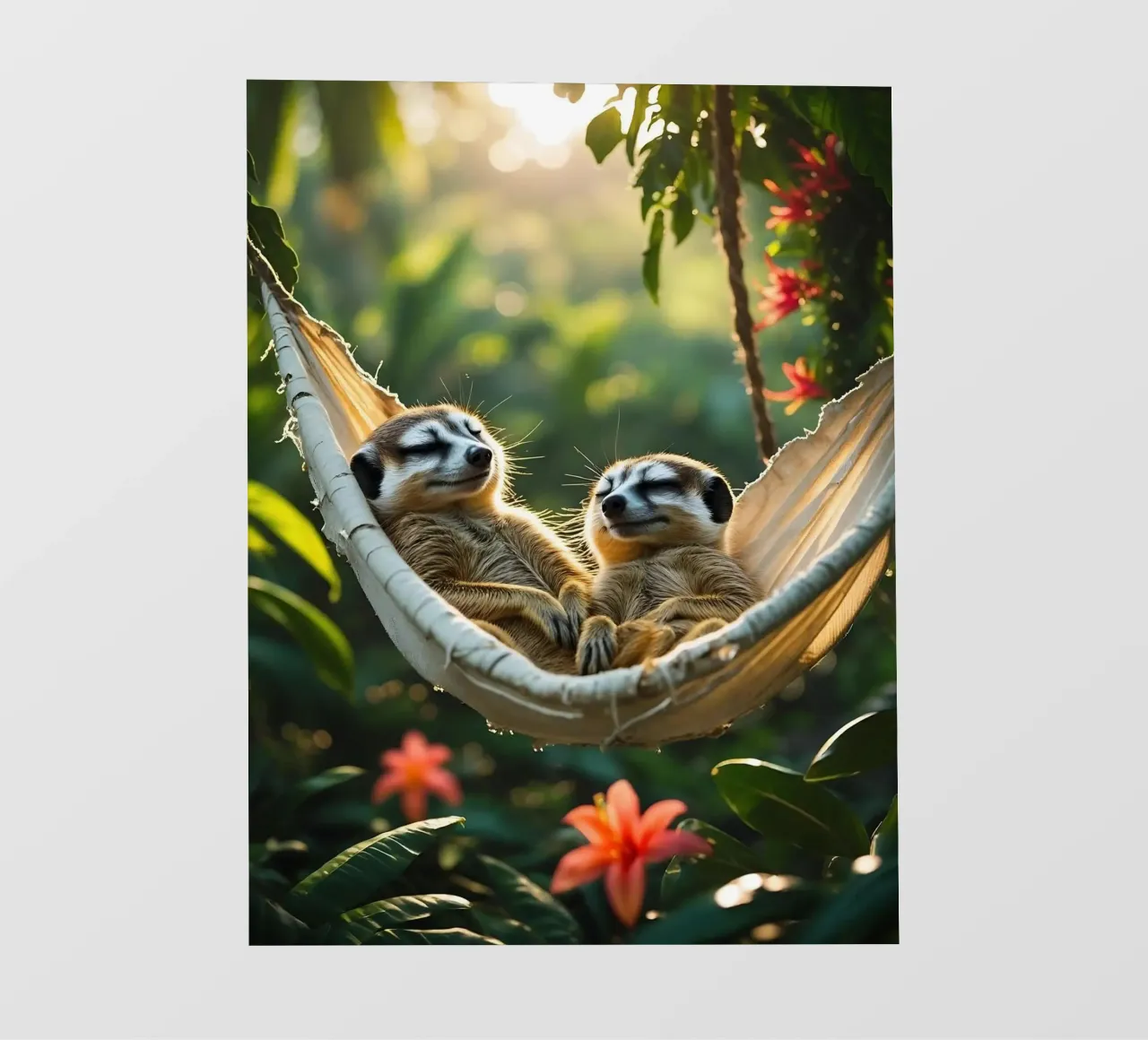 Meerkats | Insieme in modalità relax (2) pellicola backlit da Trinkets NL Design Studio