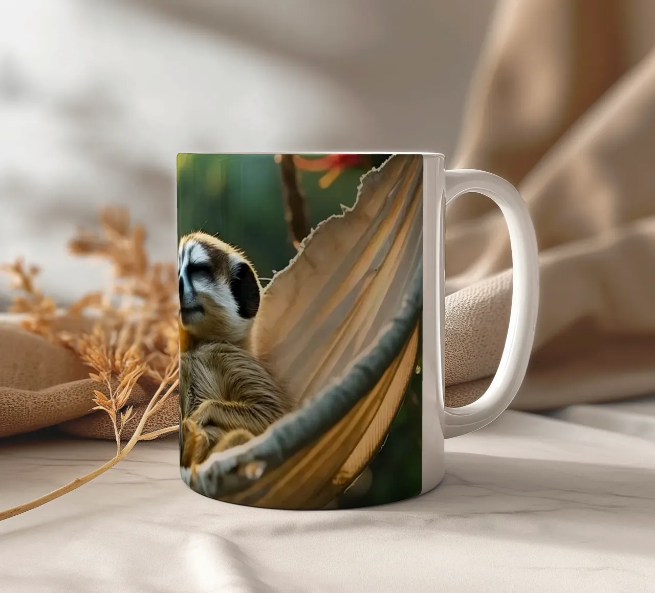 Suricates | Ensemble en mode relaxation (2) mug en céramique de Trinkets NL Design Studio