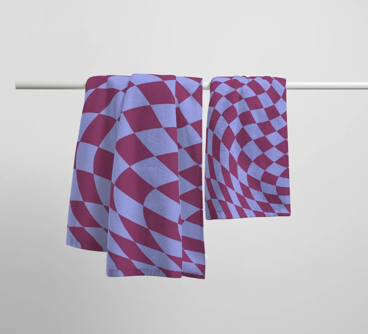 Golvende checker 02 badhanddoek van Little Dean