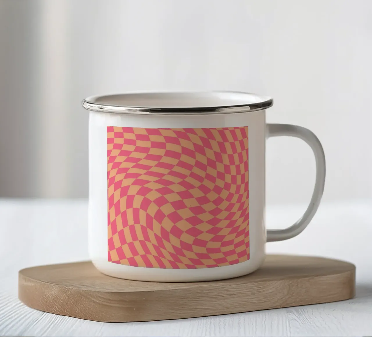 Dama ondulata 03 tazza in smalto da Little Dean