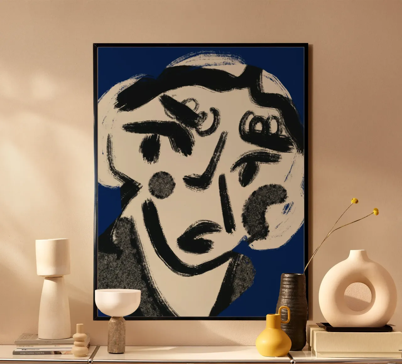 Ritratto olandese 05 poster con telaio in plastica da Little Dean