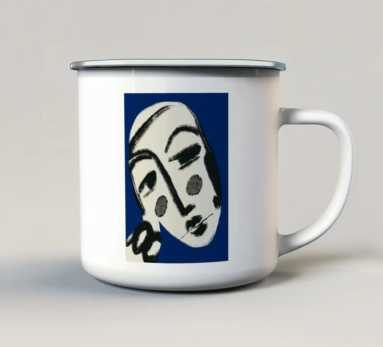 Ritratto olandese 06 tazza in smalto da Little Dean