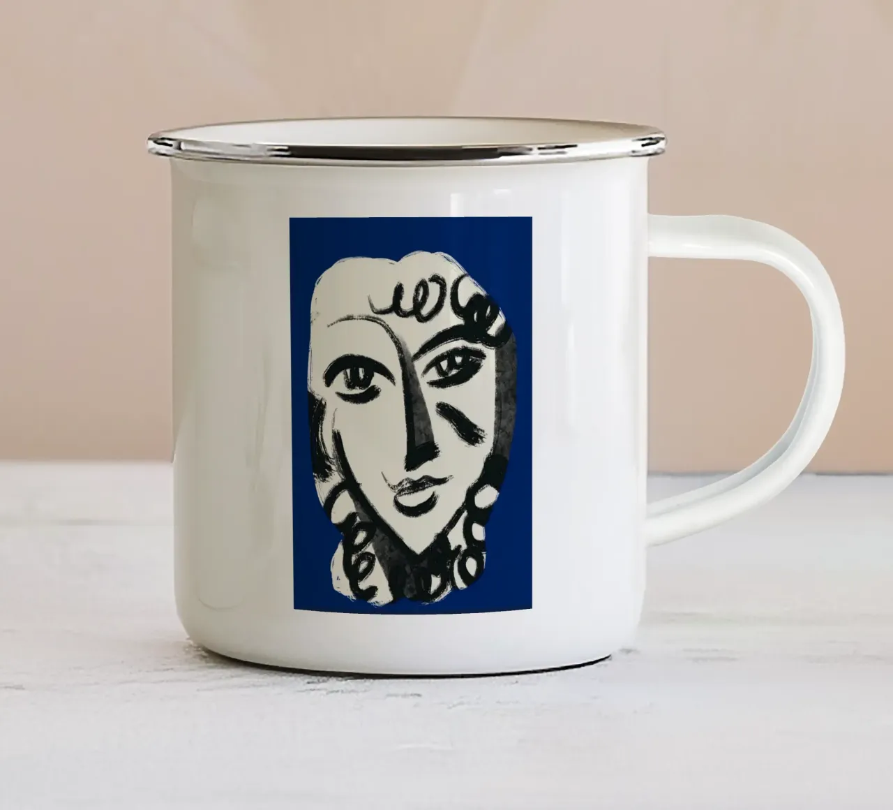 Ritratto olandese 07 tazza in smalto da Little Dean