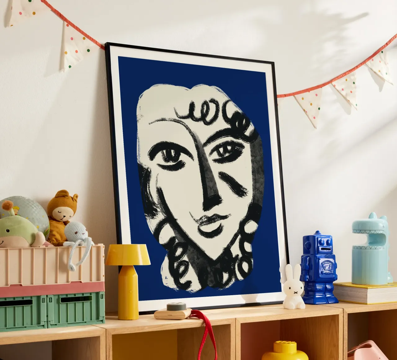 Ritratto olandese 07 poster con telaio in plastica da Little Dean