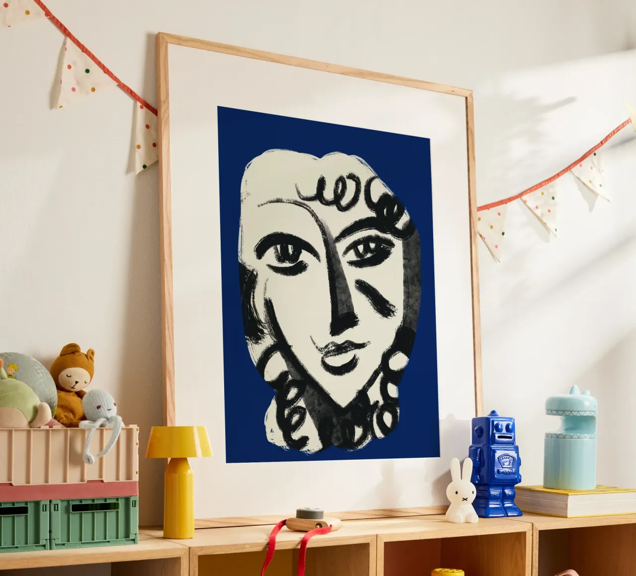 Ritratto olandese 07 poster con telaio in plastica da Little Dean