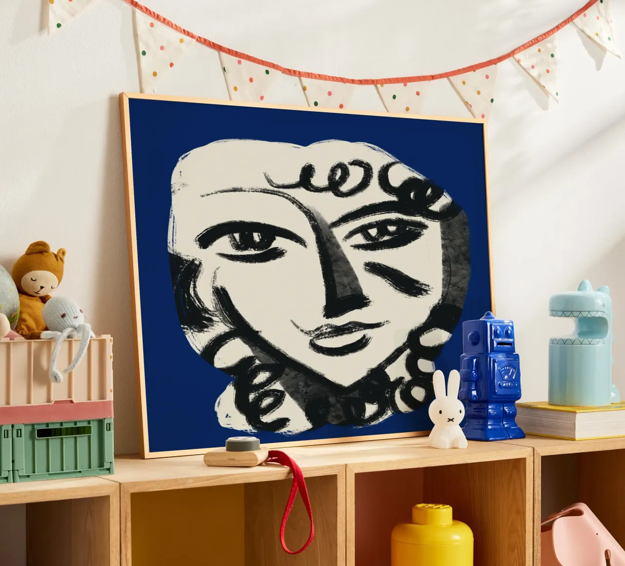 Ritratto olandese 07 poster con telaio in plastica da Little Dean