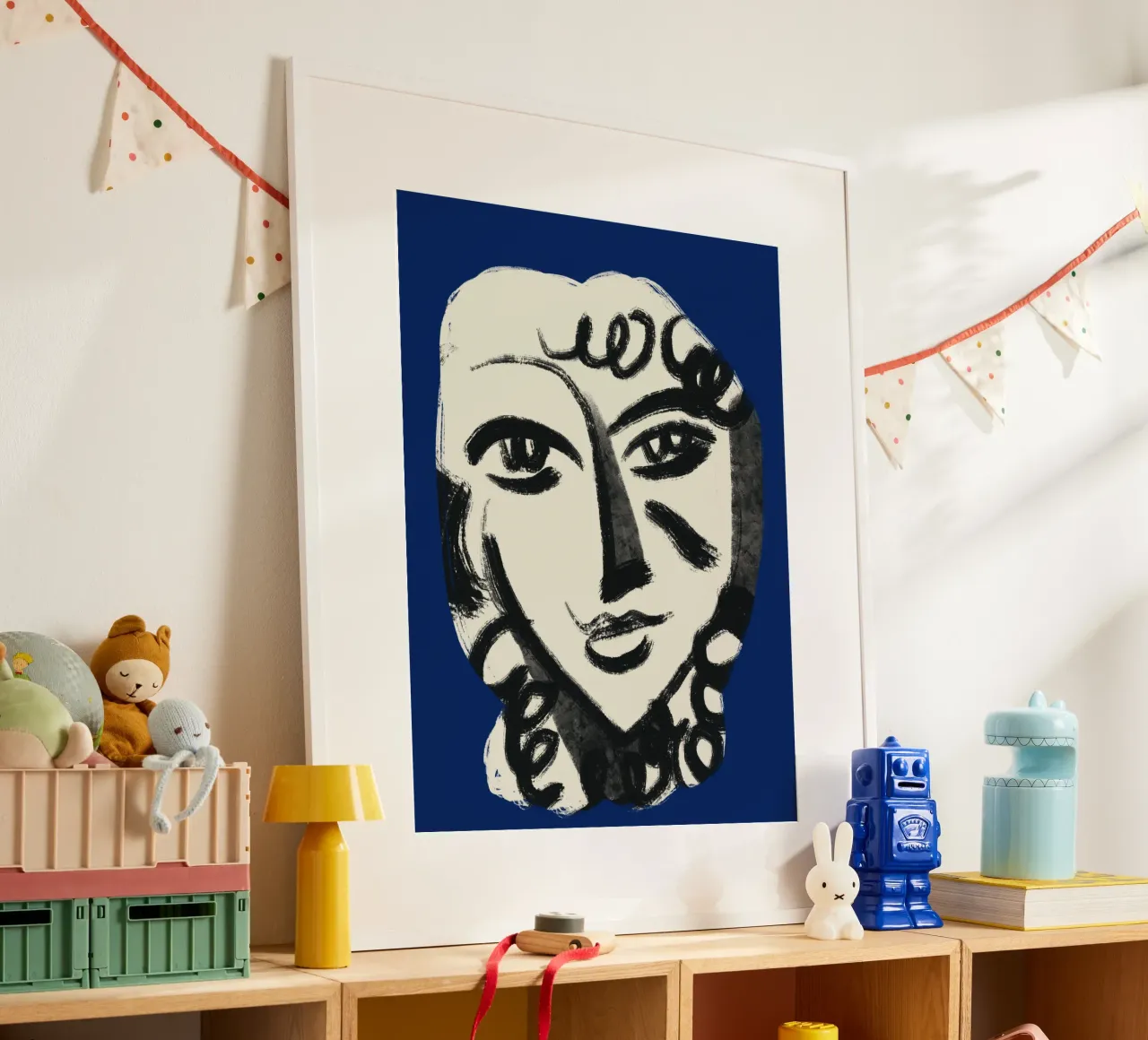 Ritratto olandese 07 poster con telaio in plastica da Little Dean
