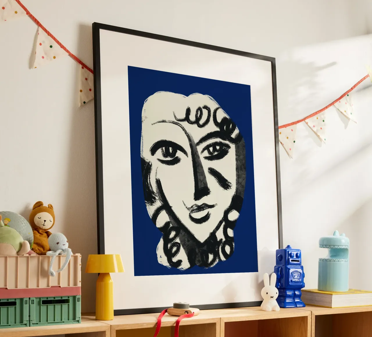 Ritratto olandese 07 poster con telaio in plastica da Little Dean