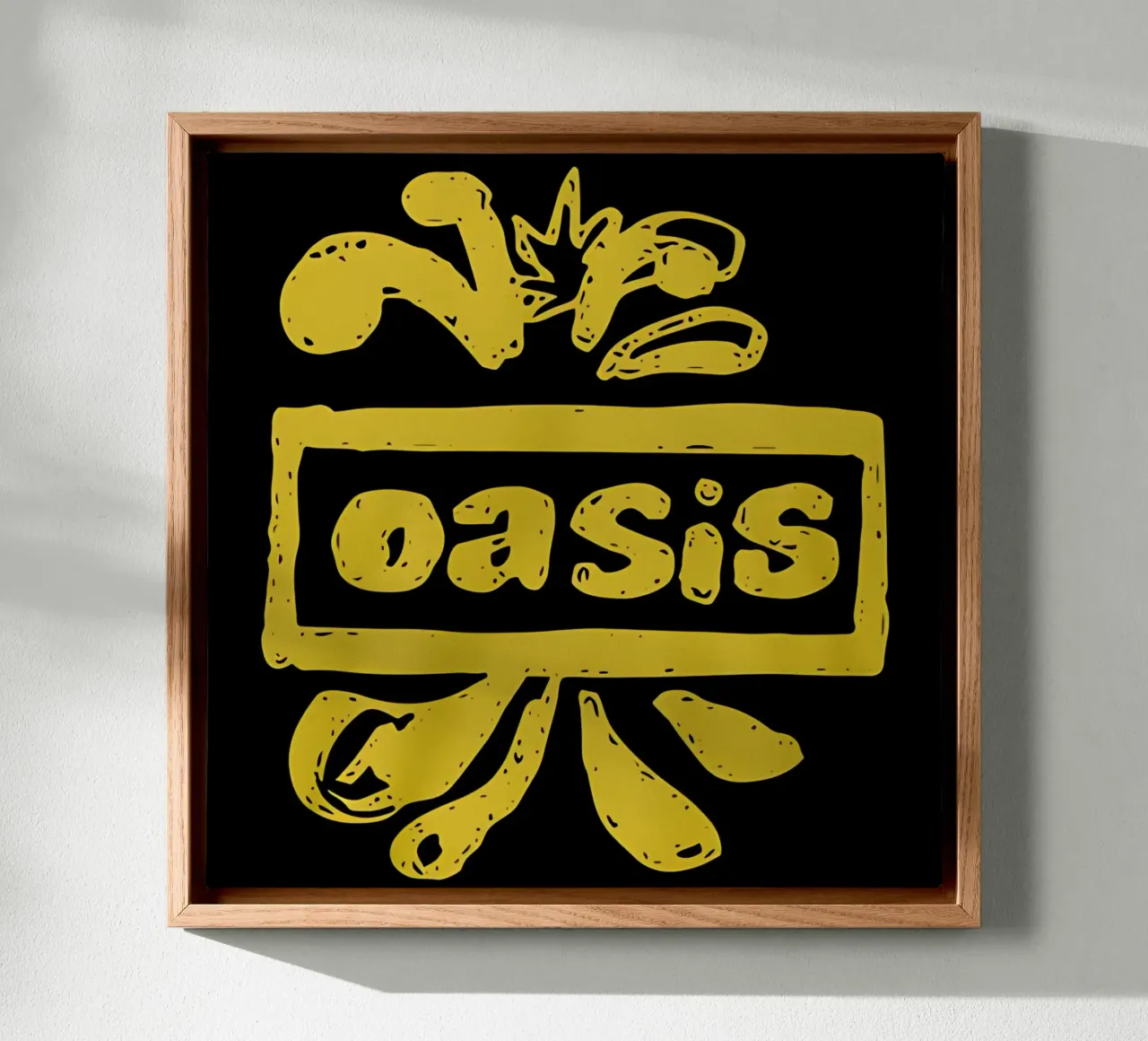 Logo jaune Oasis toile avec Caisse américaine de domherrick1