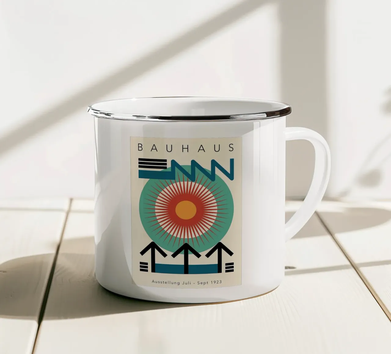 Mostra Bauhaus tazza in smalto da Kale