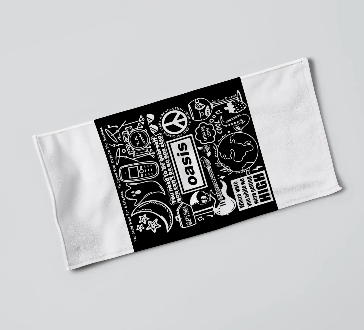 Oasi in doodle art asciugamano da bagno da domherrick1
