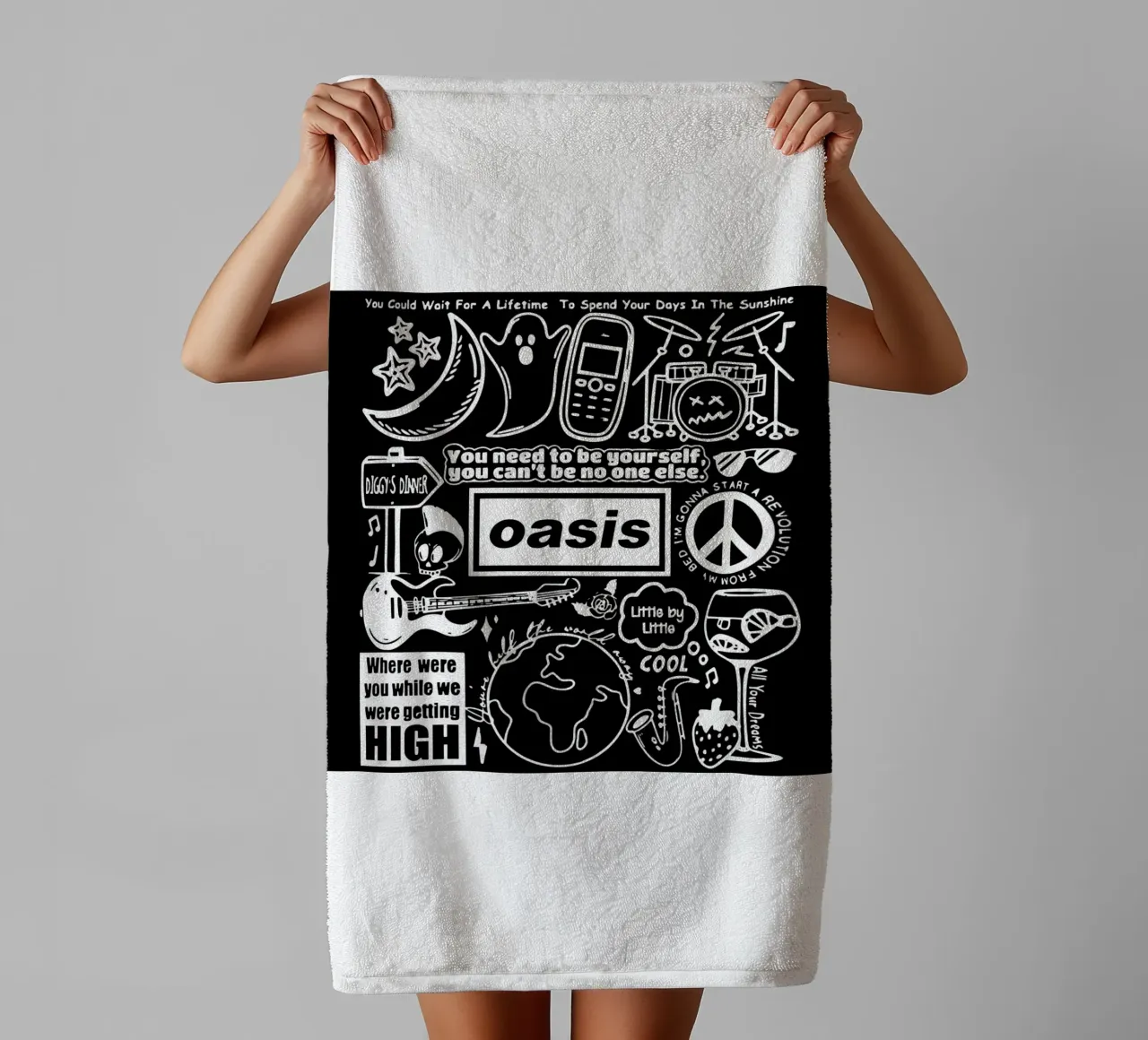 Oasi in doodle art asciugamano da bagno da domherrick1