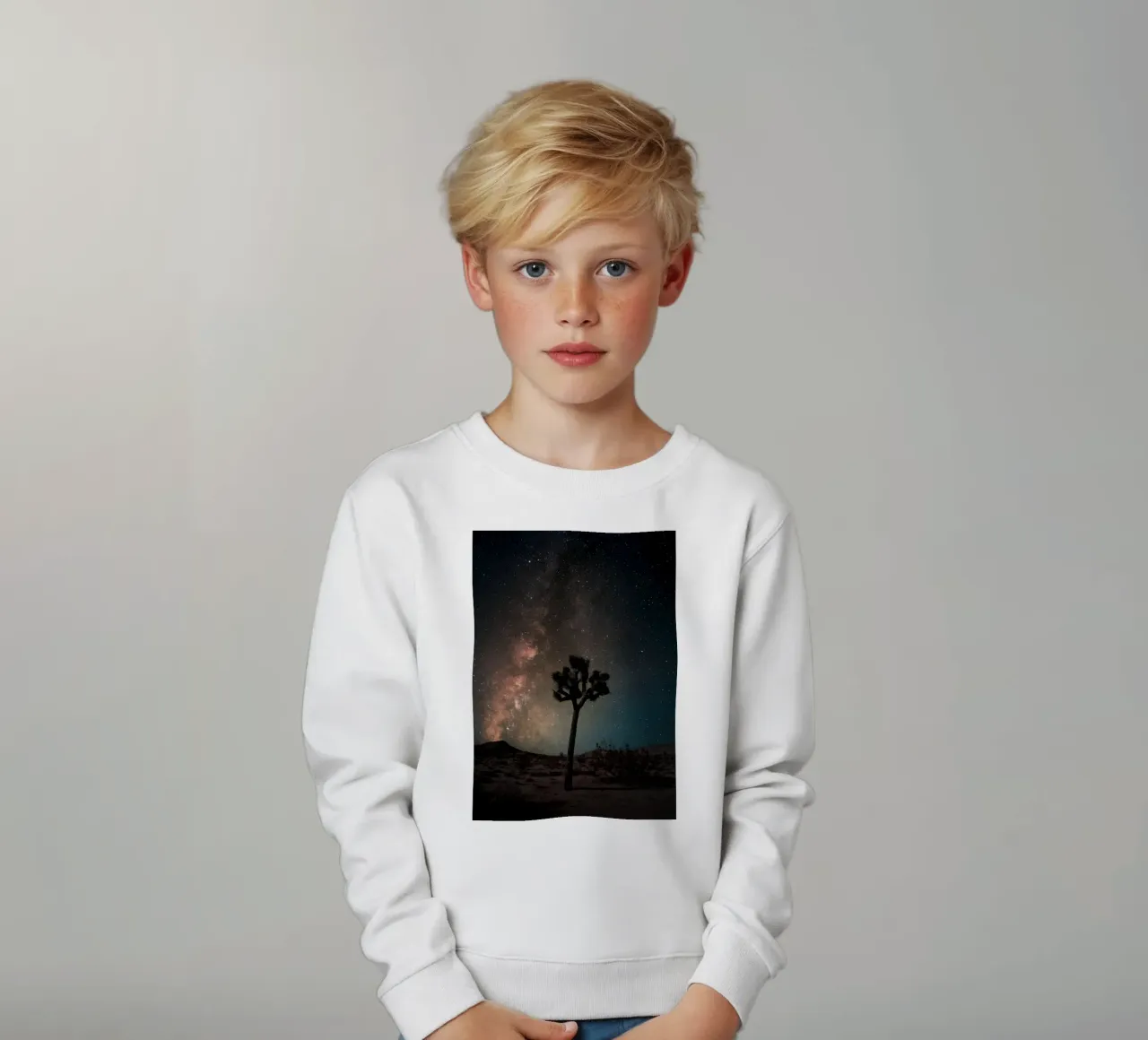 Mania Landscapes Raw 21 Joshua Tree (USA) felpa bambino da Mania Print Collection
