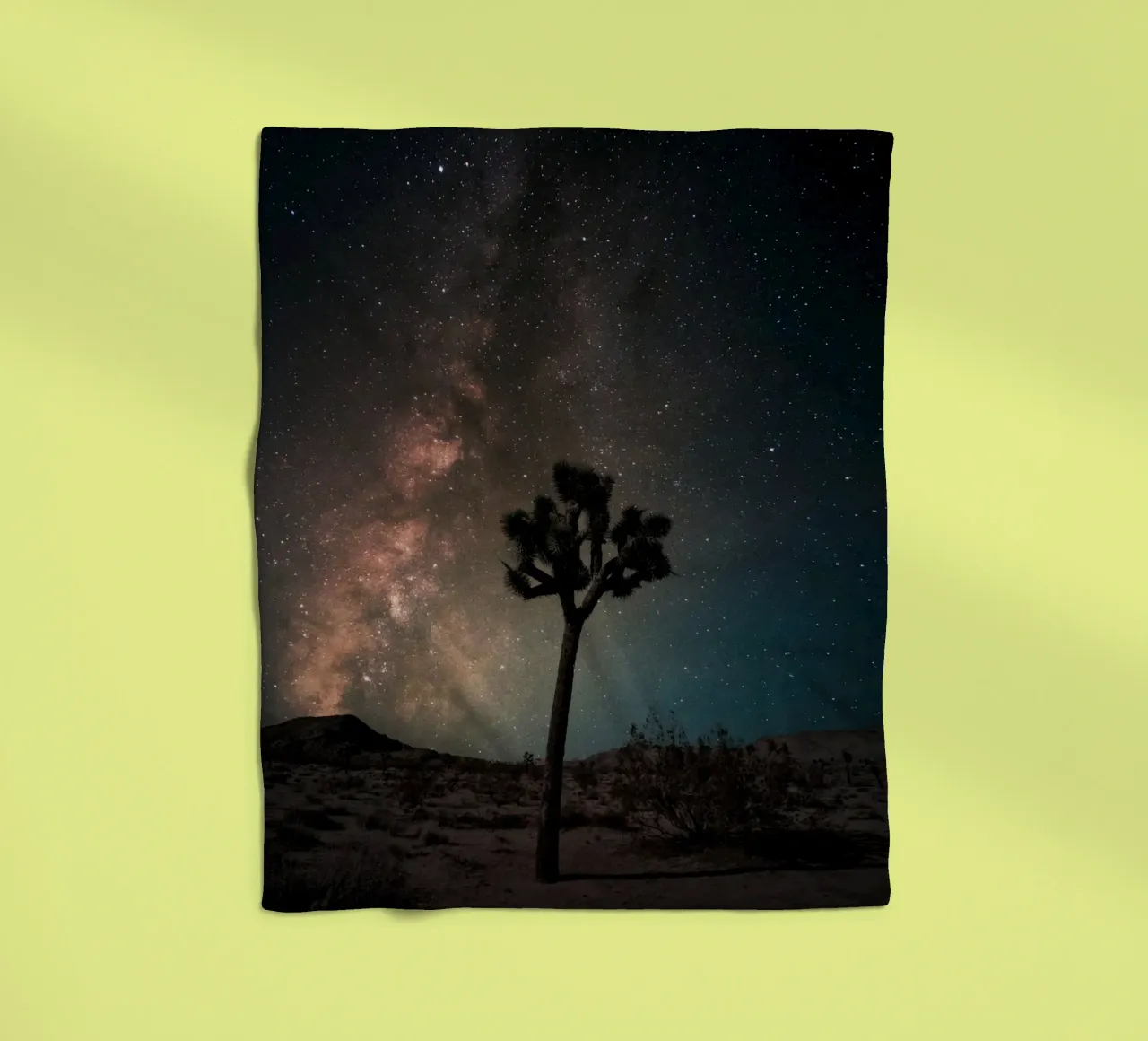 Mania Landscapes Raw 21 Joshua Tree (USA) coperta in pile da Mania Print Collection