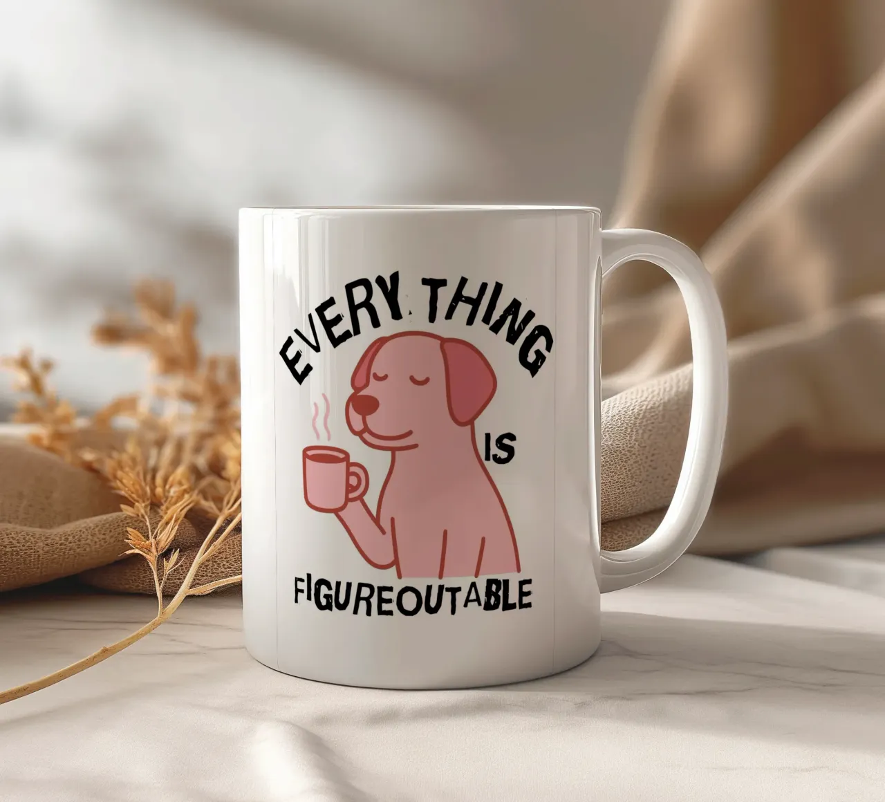 Everything Is Figureoutable tazza in ceramica da ramosashop