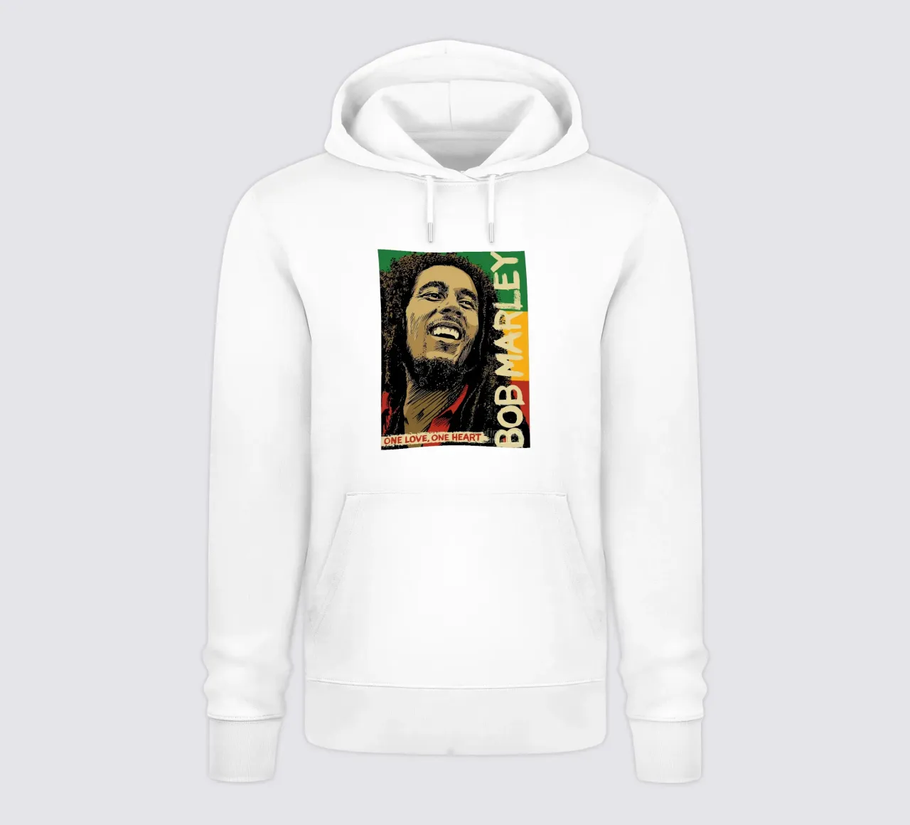 Un amore un cuore - Bob Marley felpa con cappuccio da MULTIMEDIA ARTWORK