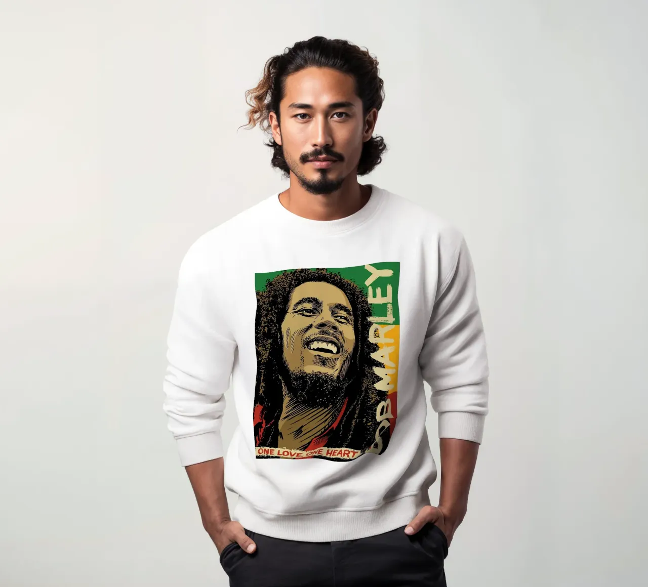 Un amore un cuore - Bob Marley felpa da MULTIMEDIA ARTWORK
