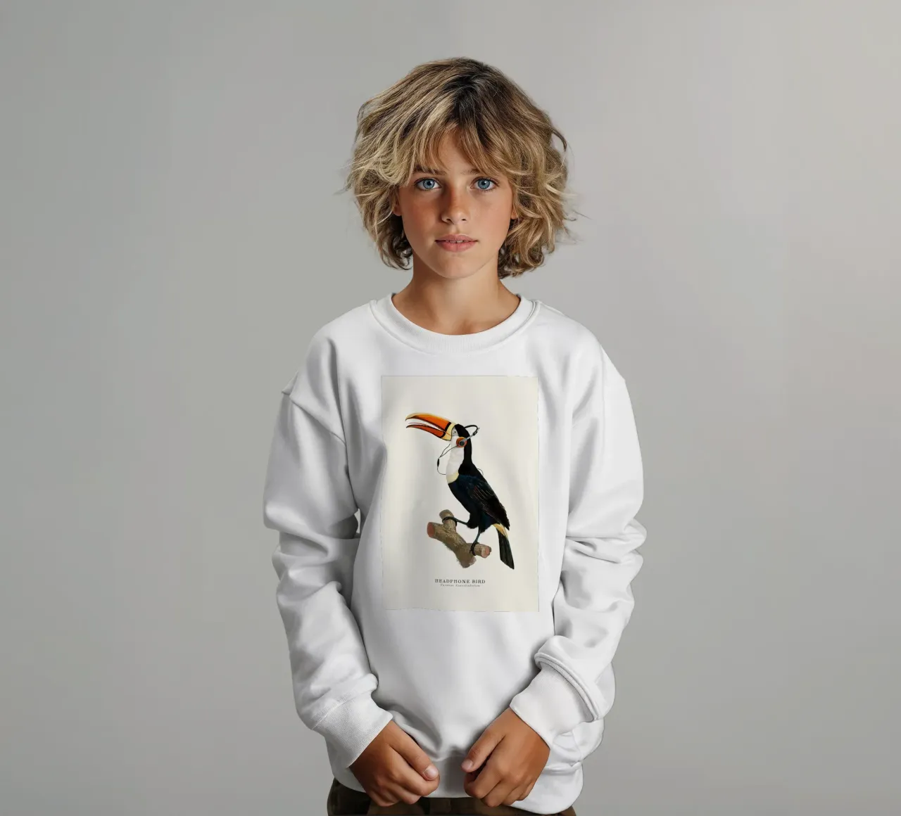 Uccello in cuffia - Jonas Loose felpa bambino da shaw post