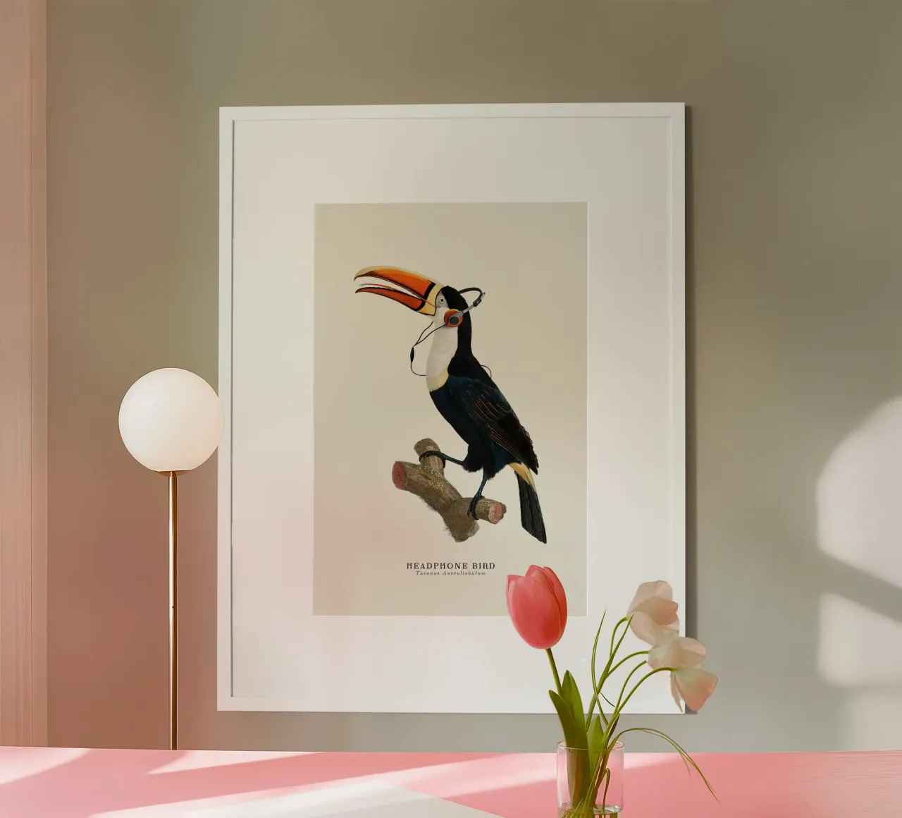 Uccello in cuffia - Jonas Loose poster da shaw post