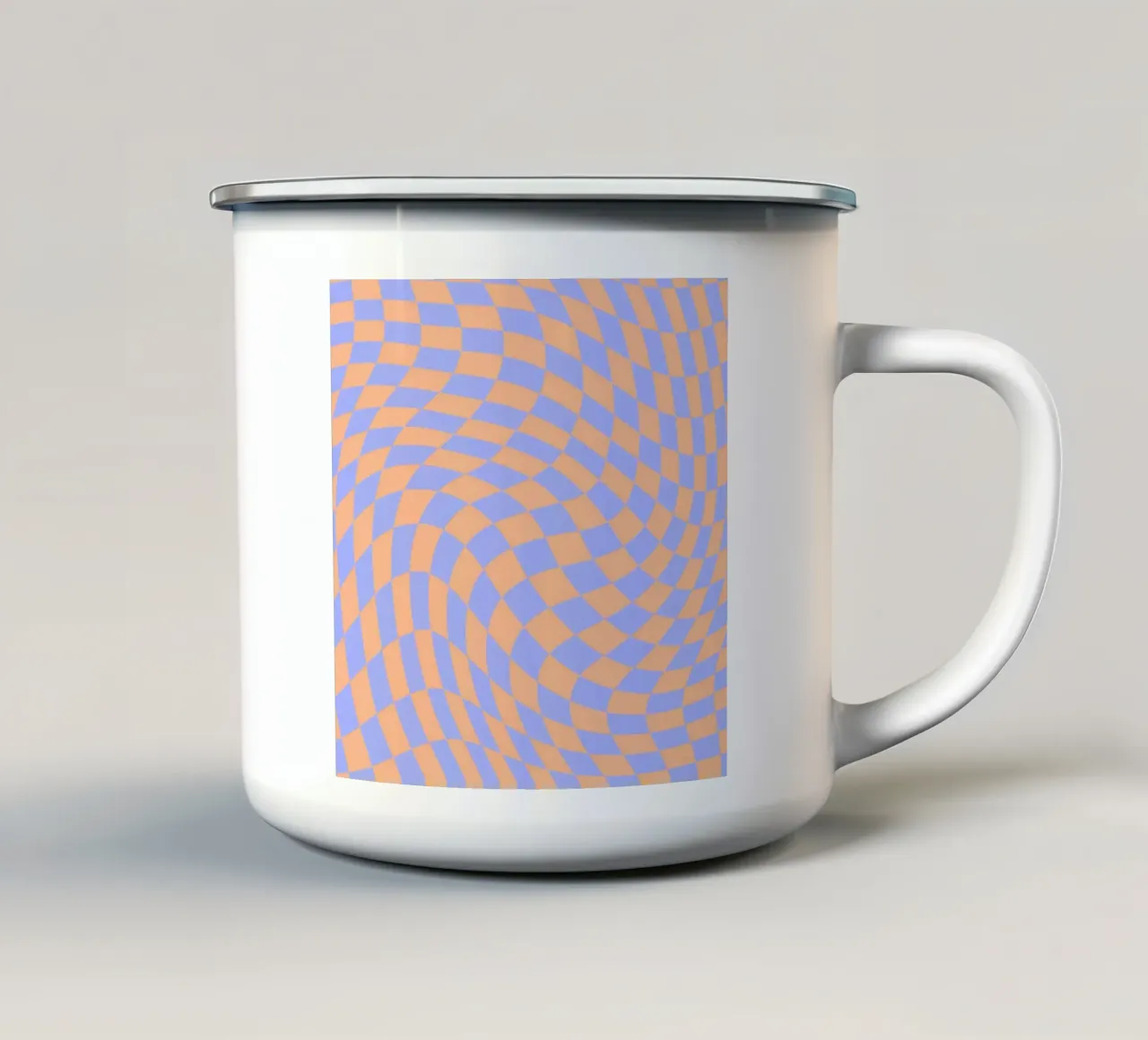 Dama ondulata 04 tazza in smalto da Little Dean