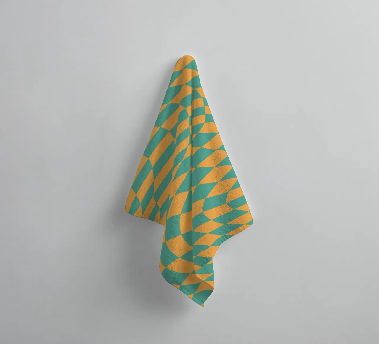 Wavy checker 07 towel by Little Dean