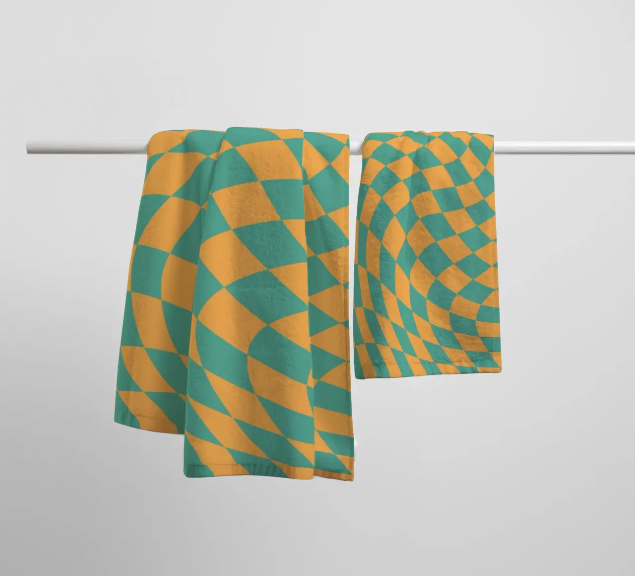 Wavy checker 07 towel by Little Dean