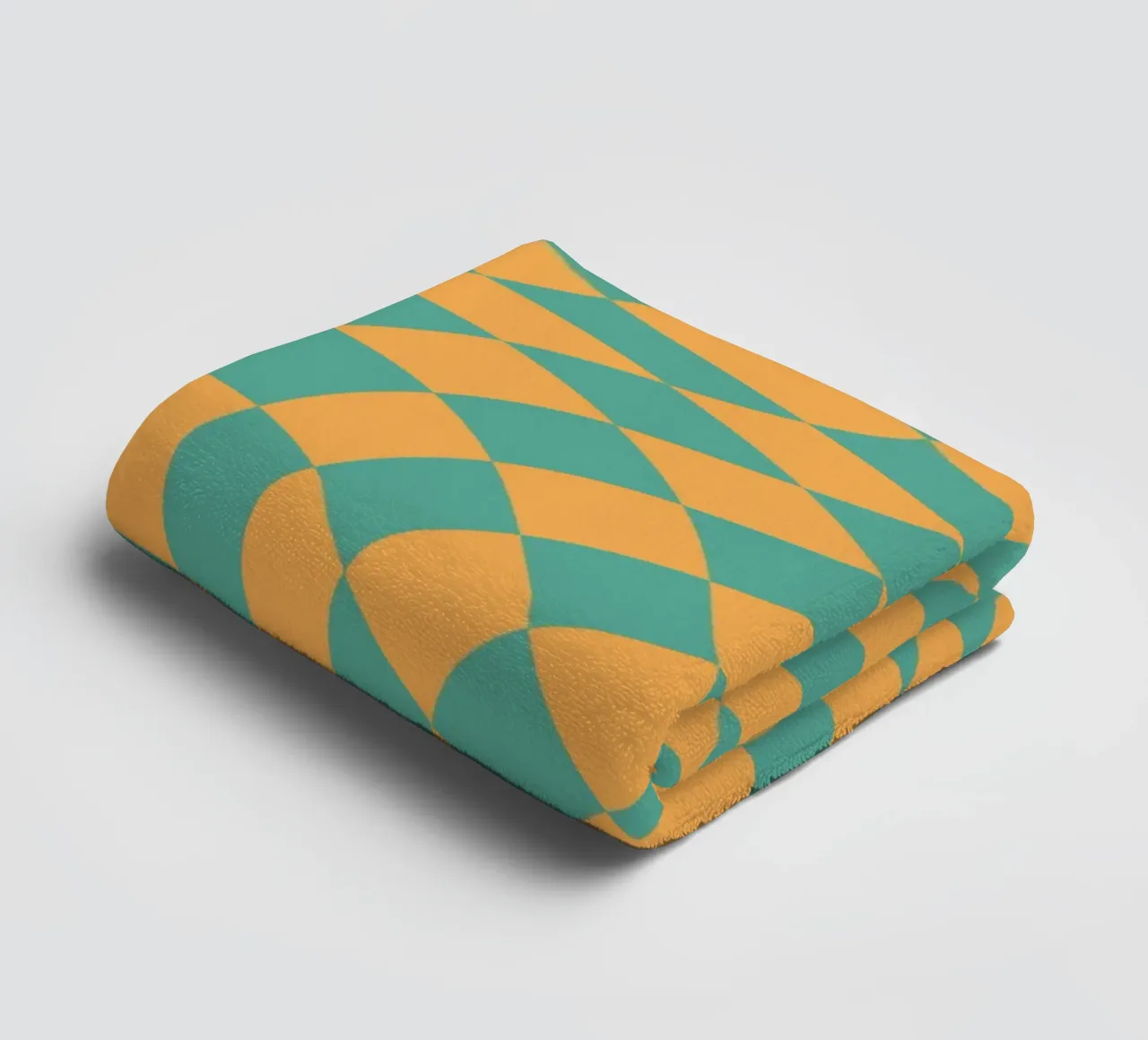 Wavy checker 07 towel by Little Dean
