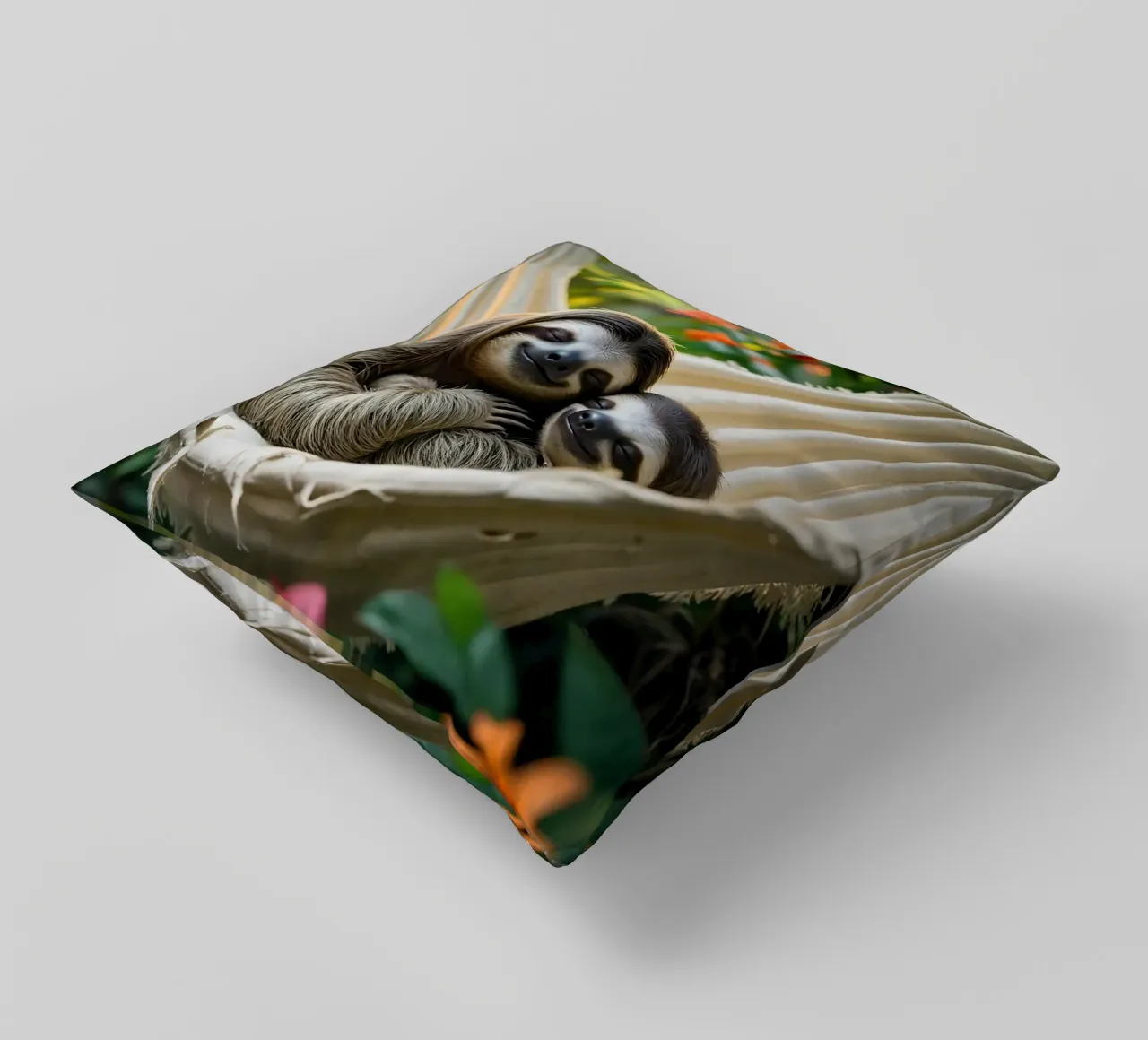 🌿🌸 Bradipi | Insieme in modalità brivido (3) cuscino da Trinkets NL Design Studio