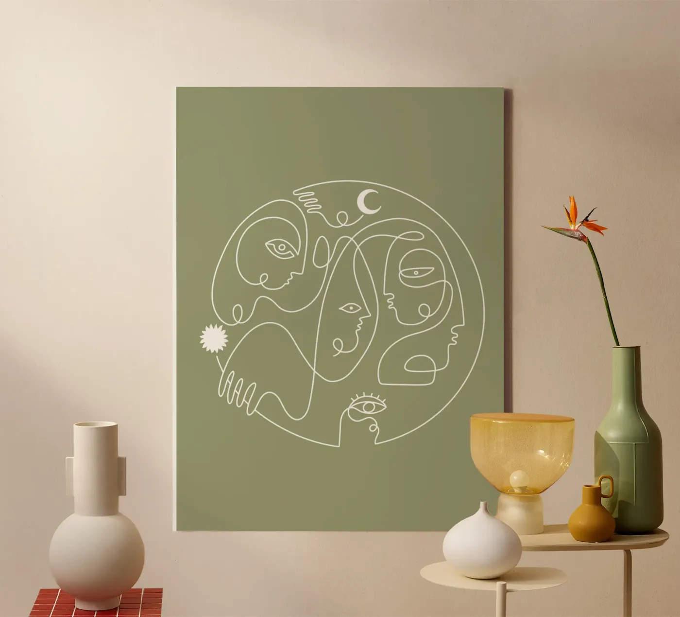 Universal Self canvas van Shatha Al Dafai