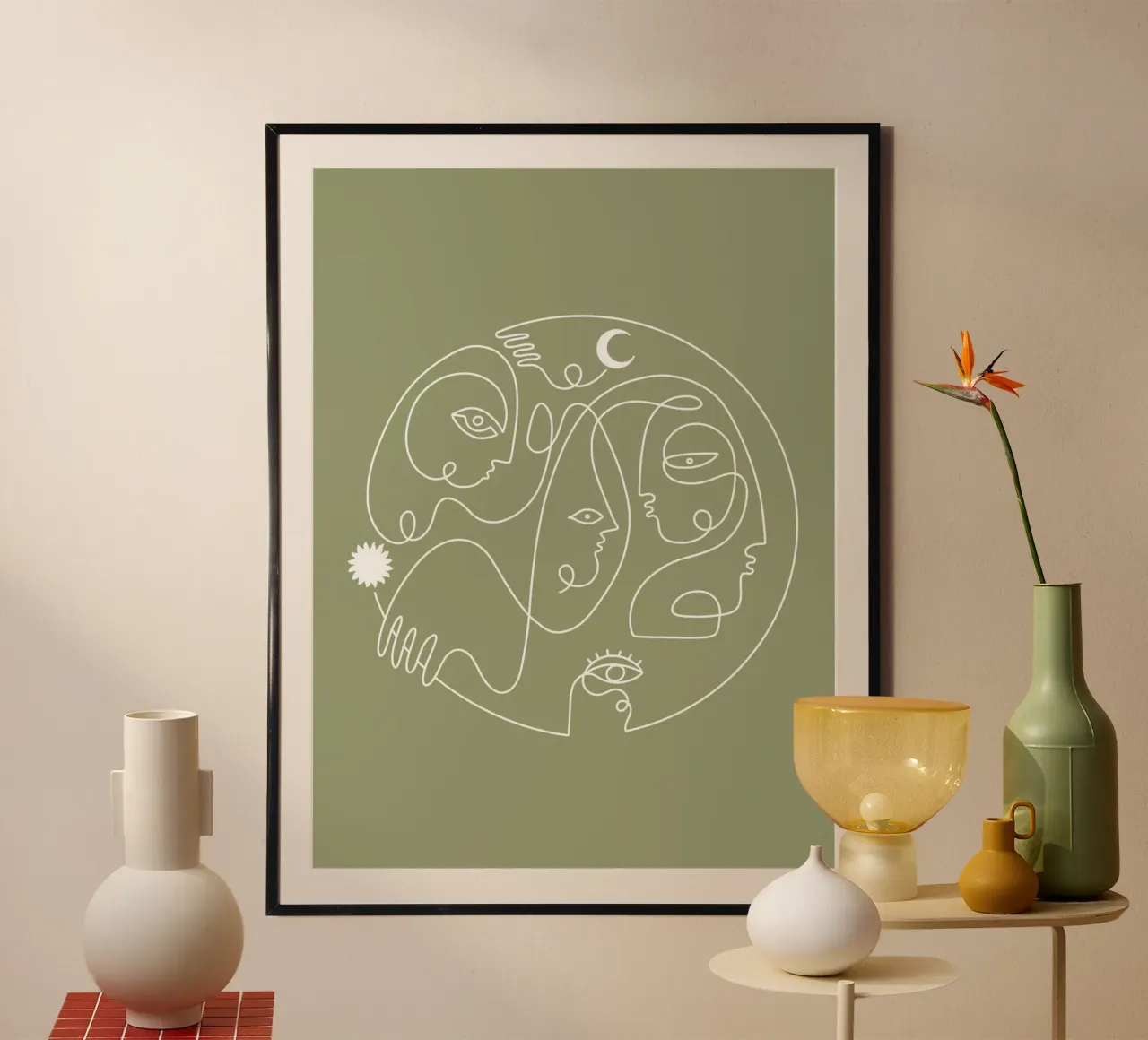Universal Self poster con telaio in plastica da Shatha Al Dafai