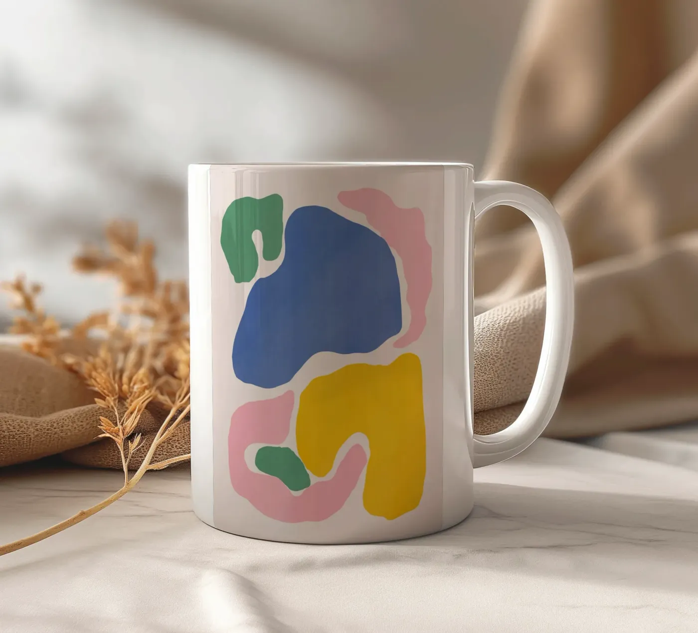 Color block ceramic mug by Little Dean