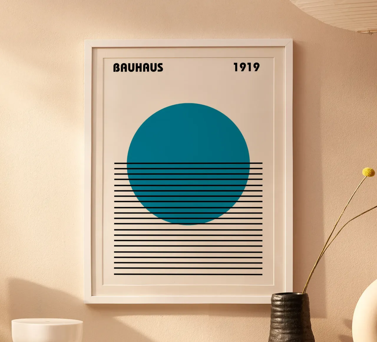 Bauhaus Horizon - Poster del cerchio blu 1919 poster da Studio Vibe