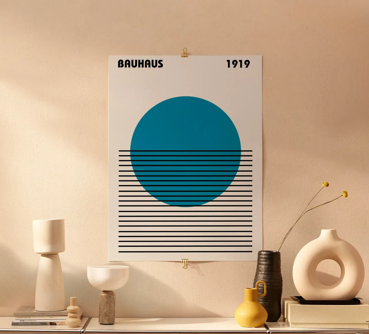 Bauhaus Horizon - Poster del cerchio blu 1919 poster da Studio Vibe