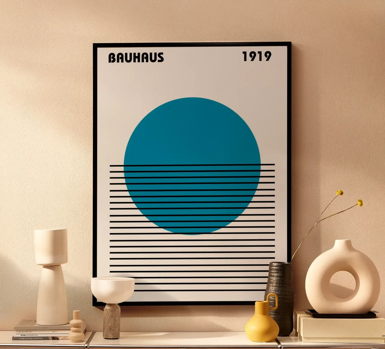 Bauhaus Horizon - Poster del cerchio blu 1919 poster da Studio Vibe